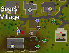 Zybez RuneScape Help's Map of Spawn Points in Seers Village