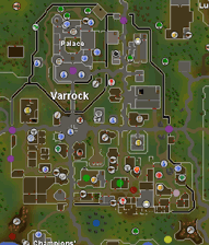 Zybez RuneScape Help's Map of Spawn Points in Varrock