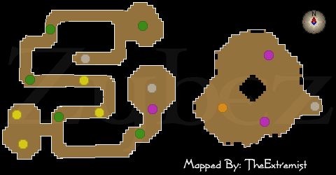 Zybez RuneScape Help's Dungeon Map of the Kalphite Lair