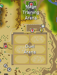 Zybez RuneScape Help's Map of the Area Surrounding the Duel Arena