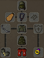 Zybez RuneScape Help's Screenshot of Suggested Ranged Equipment for Dagannoth Fighting