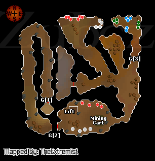 Zybez RuneScape Help's Map of the Tourist Trap Dungeon