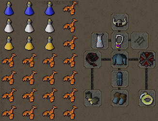 Zybez RuneScape Help's Image of Inventory and Equipment for King's Ransom Mini-Quest