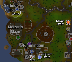 Zybez RuneScape Help's Image of a map of Rimmington