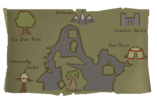 Zybez RuneScape Help's Screenshot of the Gnome Glider Map
