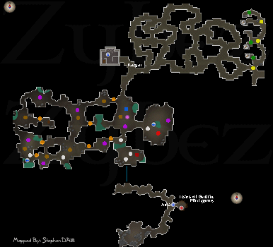 Zybez RuneScape Help's Lumbridge Caves Map