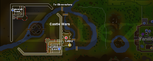 Zybez RuneScape Help's map of Castle Wars