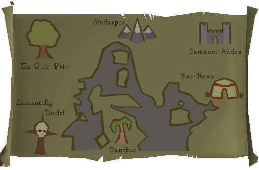 Zybez RuneScape Help's Screenshot of a Glider Map