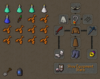 Zybez RuneScape Help's Suggested Melee Inventory Image