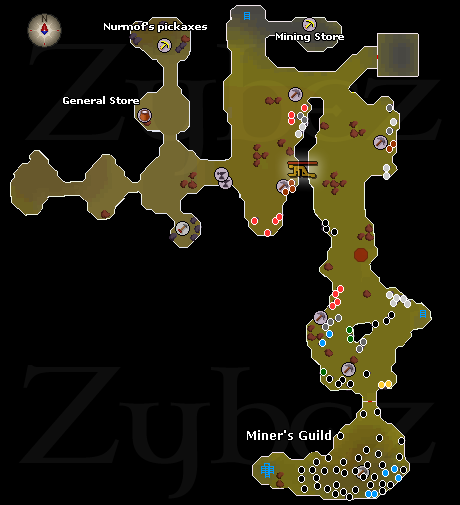 Zybez RuneScape Help's Dwarven Mines Map
