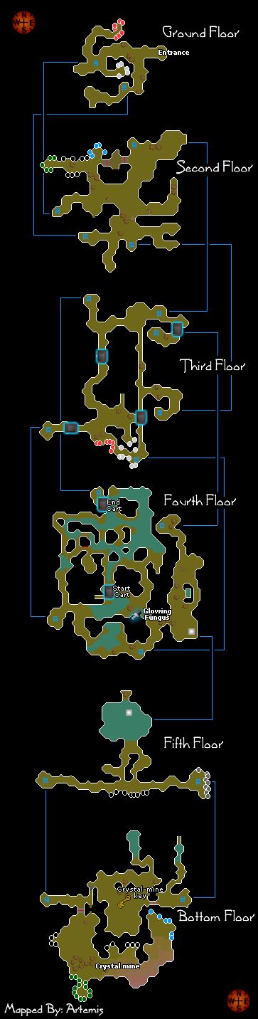 Zybez RuneScape Help's Haunted Mine Mining Map