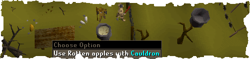 Zybez RuneScape Help's Screenshot of Rotten Apples with Cauldron