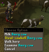 Zybez RuneScape Help's Image of Stealing the Cow-bell