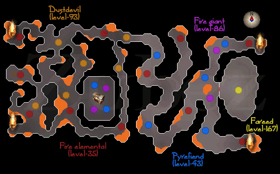 Zybez RuneScape Help's Map of the Smoke Dungeon