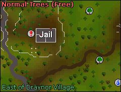 Zybez RuneScape Help's Normal Tree Training Location Map